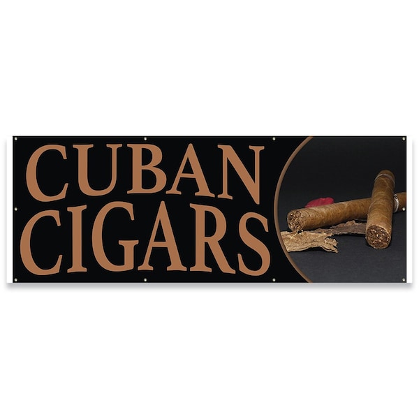 Cuban Cigars Banner Concession Stand Food Truck Single Sided